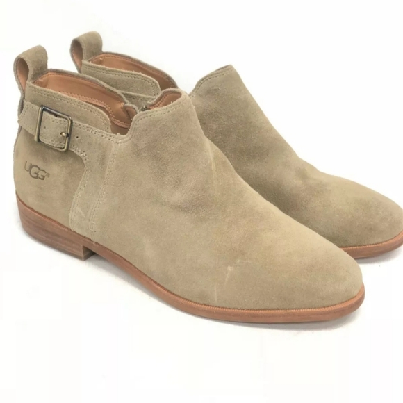 UGG Shoes - UGG Australia Kelsea Suede Ankle Bootie 1092535 Antilope Women's Shoes Buckle 10